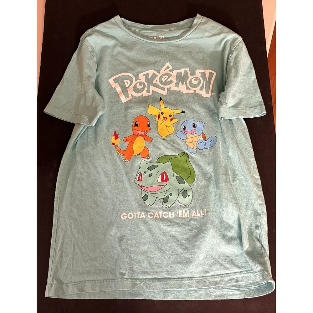 Vintage Double Stitch Pokémon Green T-Shirt "Gotta Catch Em All" Size Youth XL